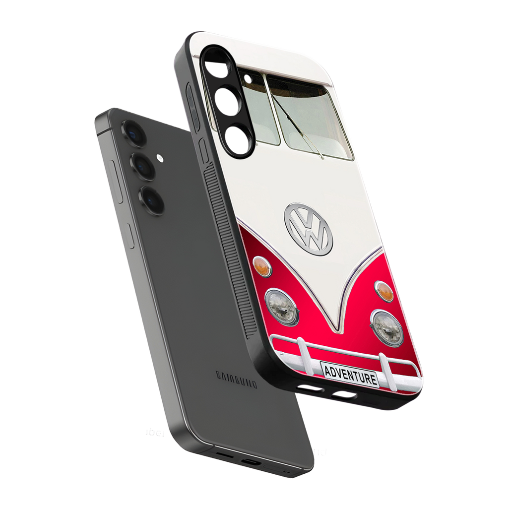 vintage volkswagen back phone cover | glass case for samsung galaxy s24