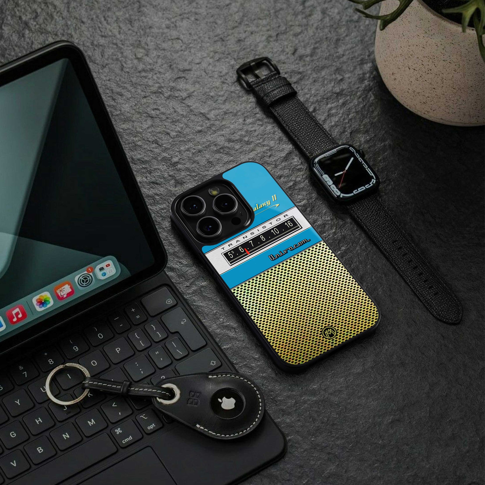 vintage radio back phone cover | glass case for iphone 14 pro