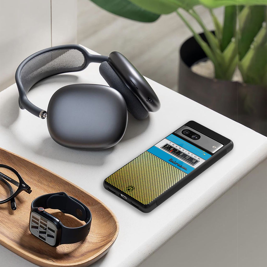 vintage radio back phone cover | glass case for google pixel 9 pro