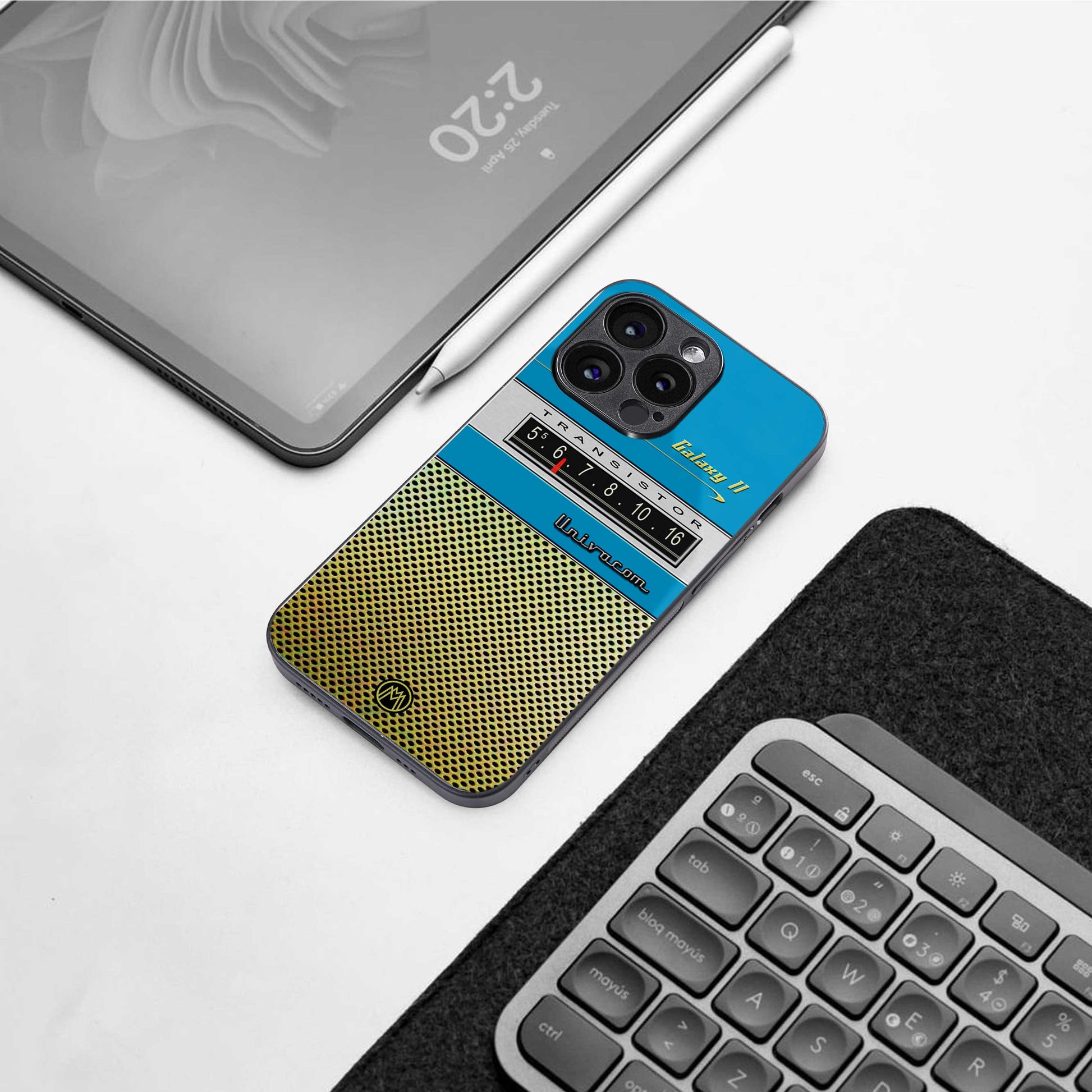 vintage radio back phone cover | glass case for samsung galaxy s23