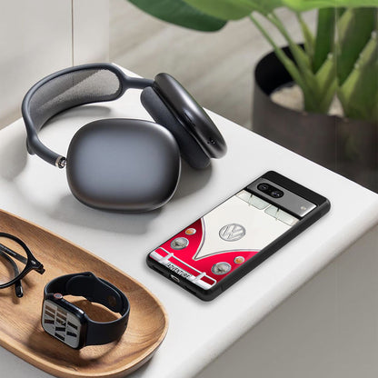 vintage volkswagen back phone cover | glass case for iphone 16 pro