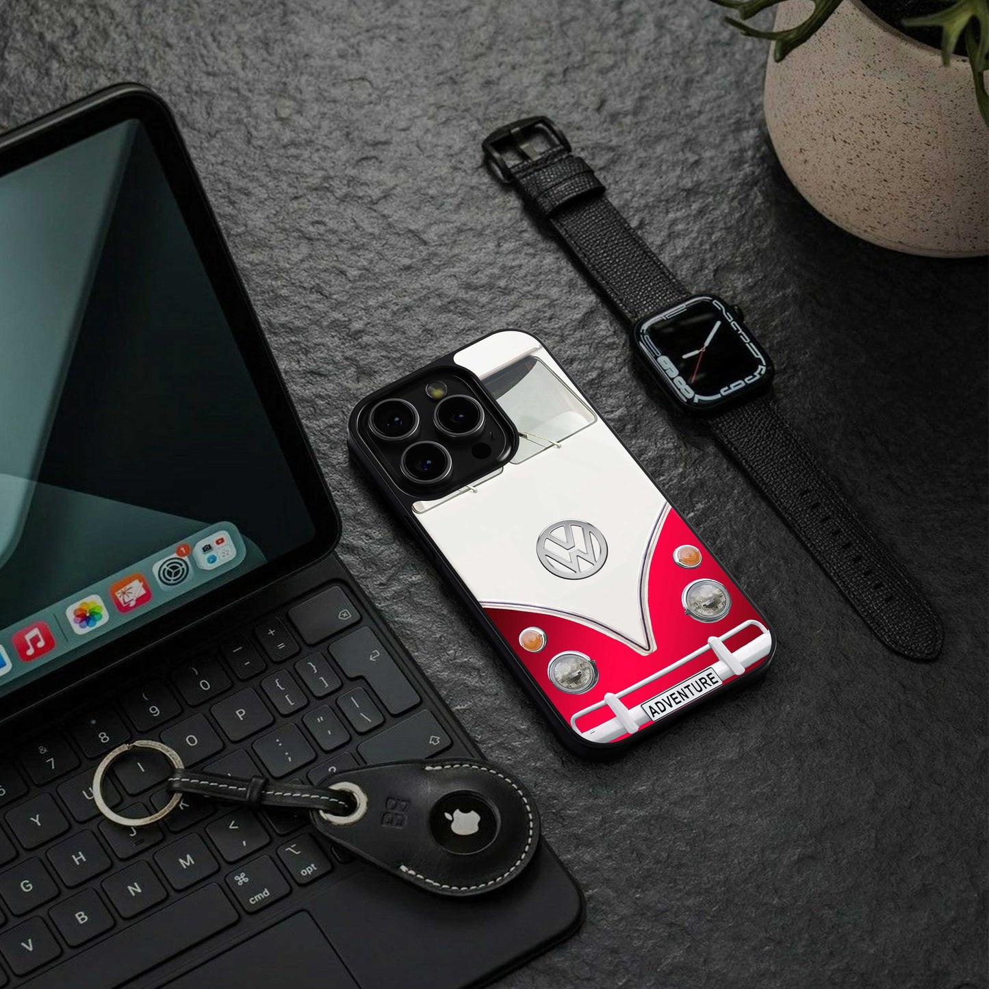 vintage volkswagen back phone cover | glass case for iphone 14