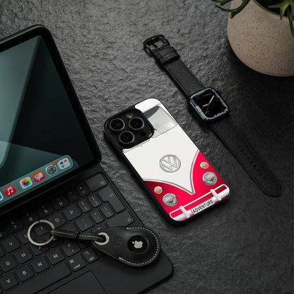 vintage volkswagen back phone cover | glass case for iphone 15 pro
