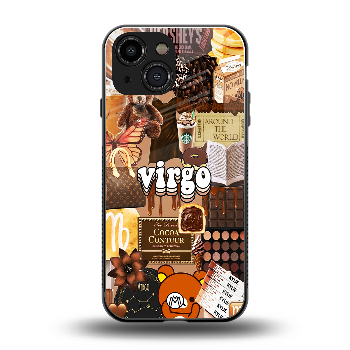 virgo aesthetic collage back phone cover | glass case for iphone 13 mini
