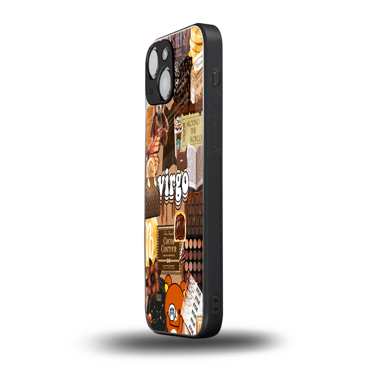 virgo aesthetic collage back phone cover | glass case for iphone 13 mini