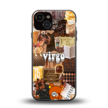 virgo aesthetic collage back phone cover | glass case for iphone 13