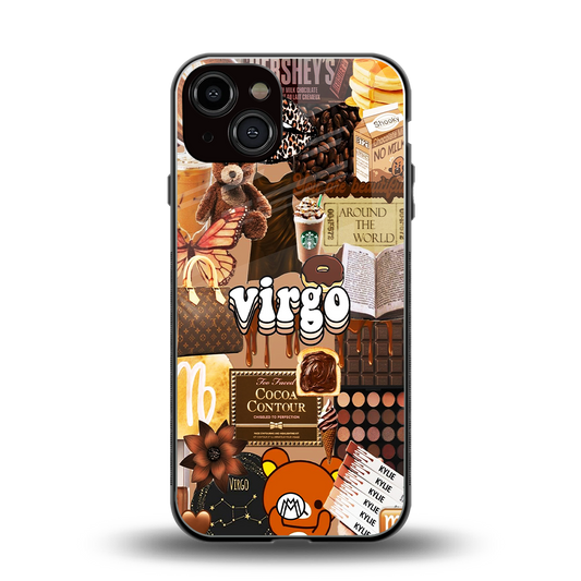 virgo aesthetic collage back phone cover | glass case for iphone 13
