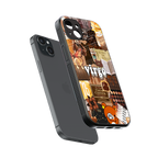 virgo aesthetic collage back phone cover | glass case for iphone 15 plus