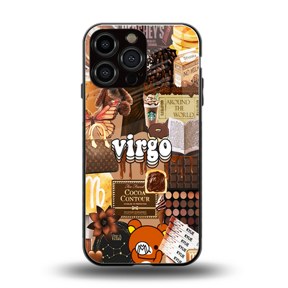 virgo aesthetic collage back phone cover | glass case for iphone 14 pro max