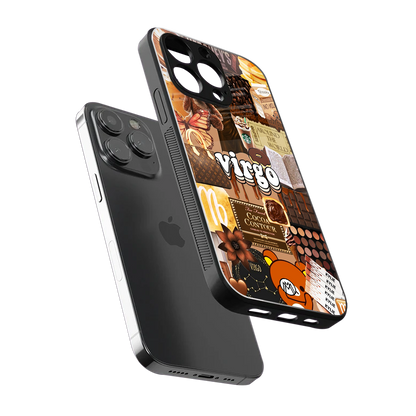 virgo aesthetic collage back phone cover | glass case for iphone 14 pro max