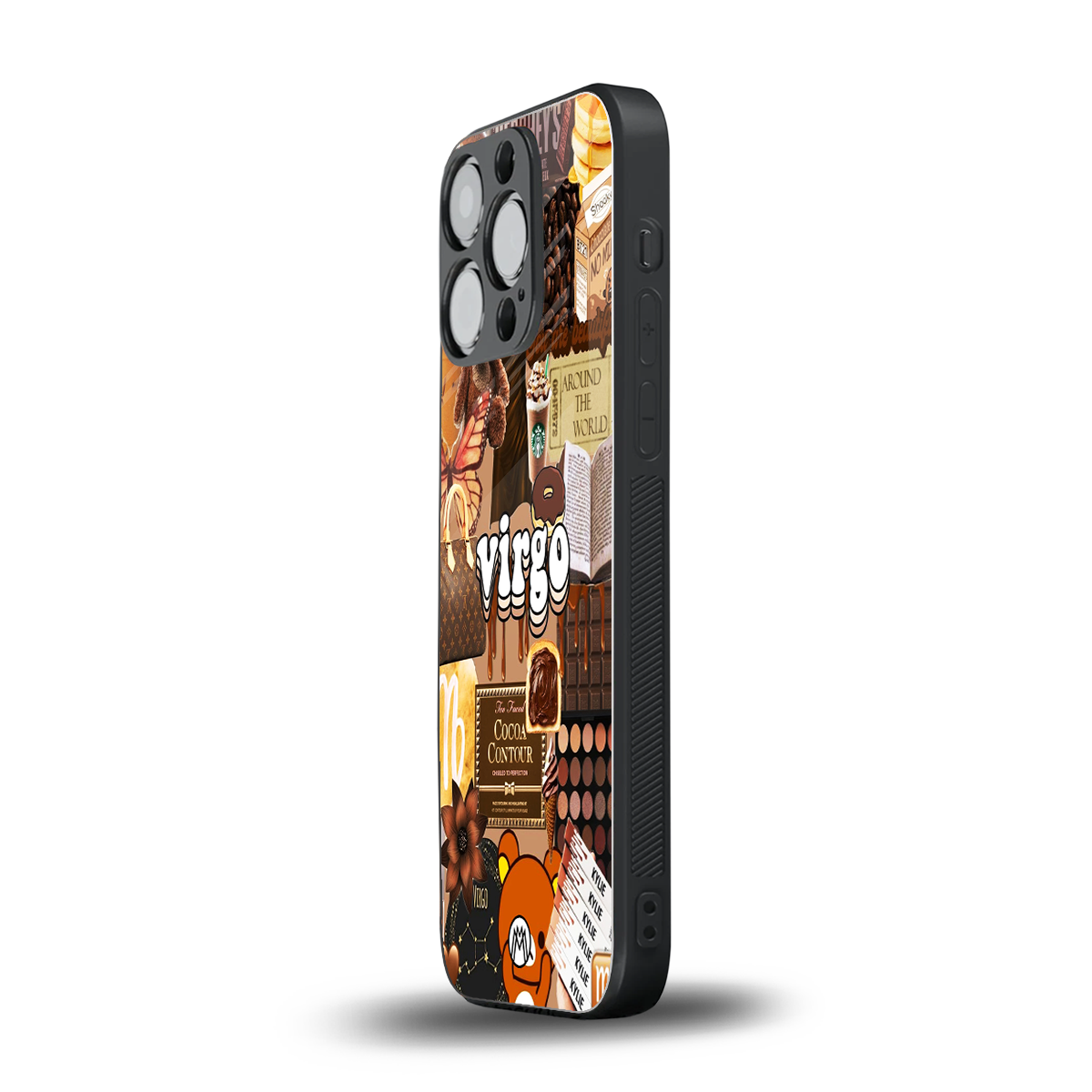 virgo aesthetic collage back phone cover | glass case for iphone 15 pro