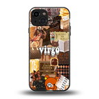 virgo aesthetic collage back phone cover | glass case for iphone 15