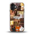 virgo aesthetic collage back phone cover | glass case for iphone 16 plus
