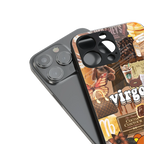 virgo aesthetic collage back phone cover | glass case for iphone 14 pro max