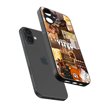 virgo aesthetic collage back phone cover | glass case for iphone 16