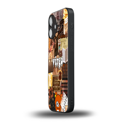 virgo aesthetic collage back phone cover | glass case for iphone 16