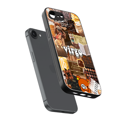 virgo aesthetic collage back phone cover | glass case for iphone 16e
