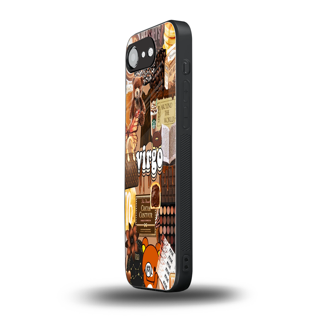 virgo aesthetic collage back phone cover | glass case for iphone 16e