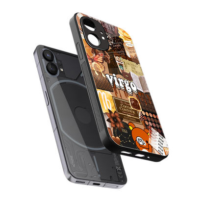 virgo aesthetic collage back phone cover | glass case for nothing phone 1