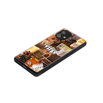 virgo aesthetic collage back phone cover | glass case for nothing phone 1