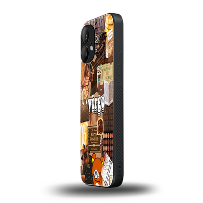 virgo aesthetic collage back phone cover | glass case for nothing phone 2