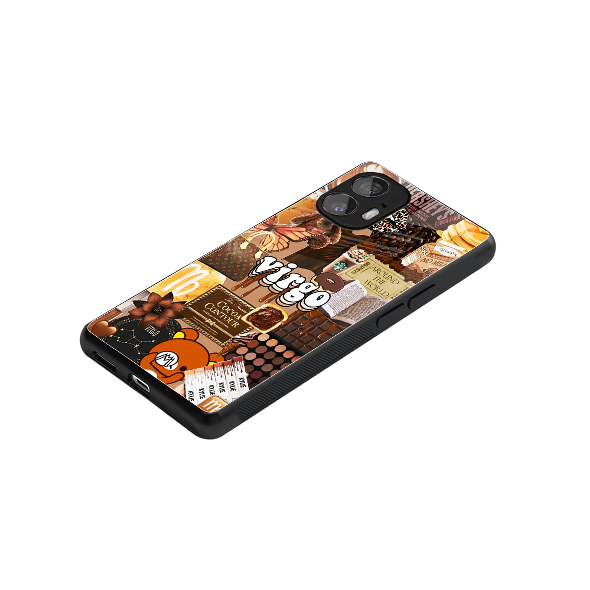 virgo aesthetic collage back phone cover | glass case for nothing phone 2