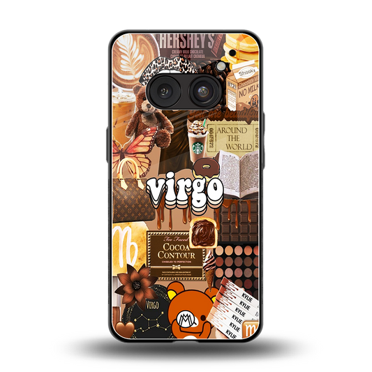 virgo aesthetic collage back phone cover | glass case for nothing phone 2a