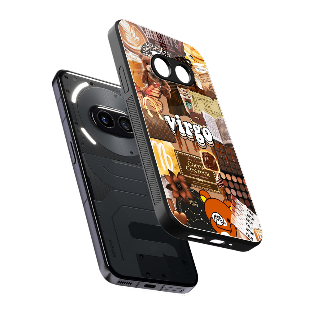 virgo aesthetic collage back phone cover | glass case for nothing phone 2a