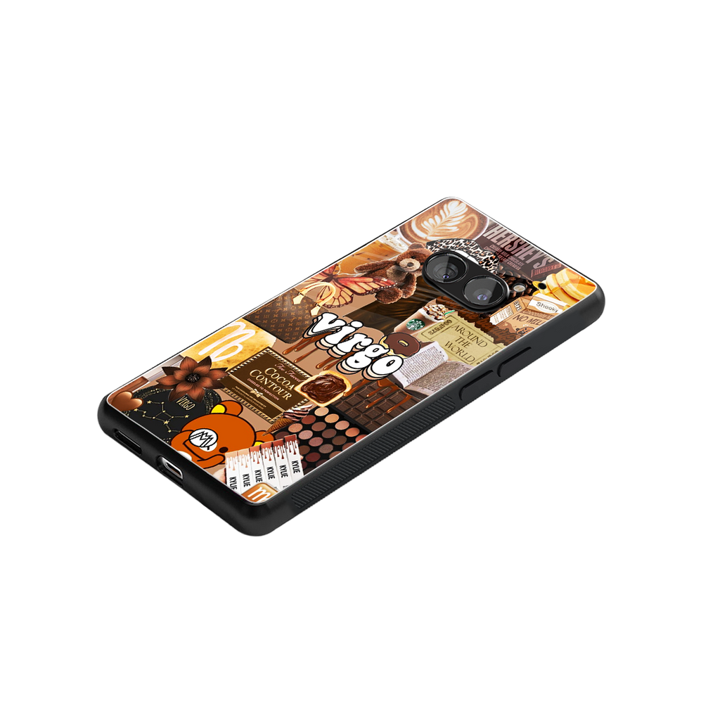 virgo aesthetic collage back phone cover | glass case for nothing phone 2a