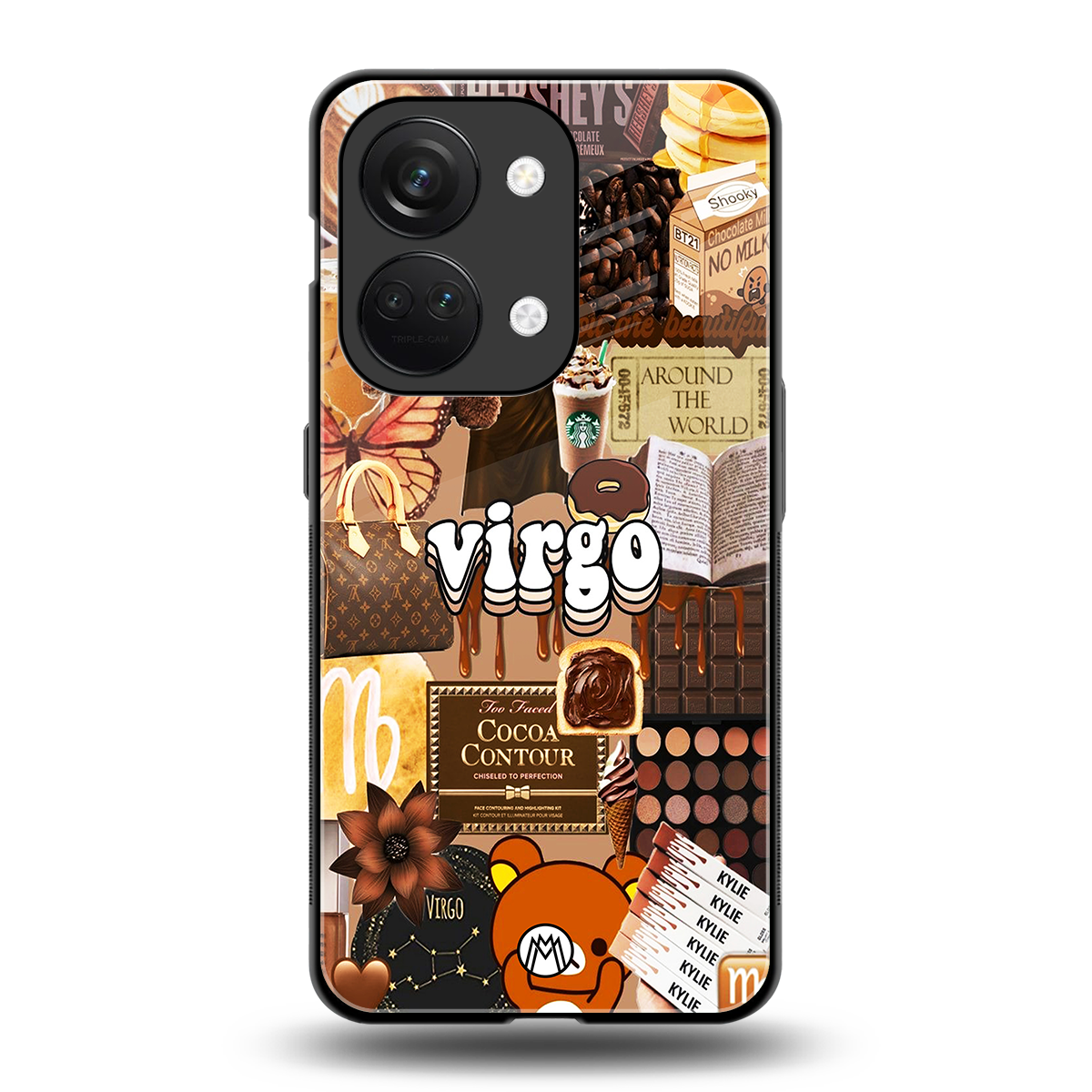 virgo aesthetic collage back phone cover | glass case for oneplus nord 3