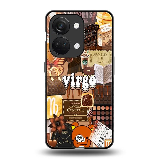 virgo aesthetic collage back phone cover | glass case for oneplus nord 3
