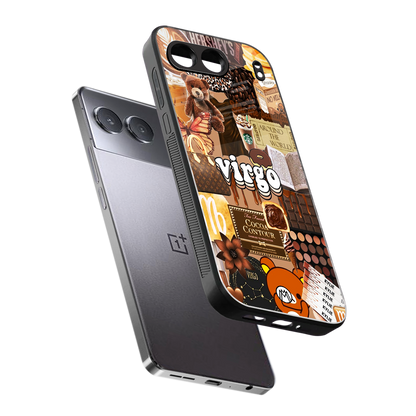 virgo aesthetic collage back phone cover | glass case for oneplus nord 4