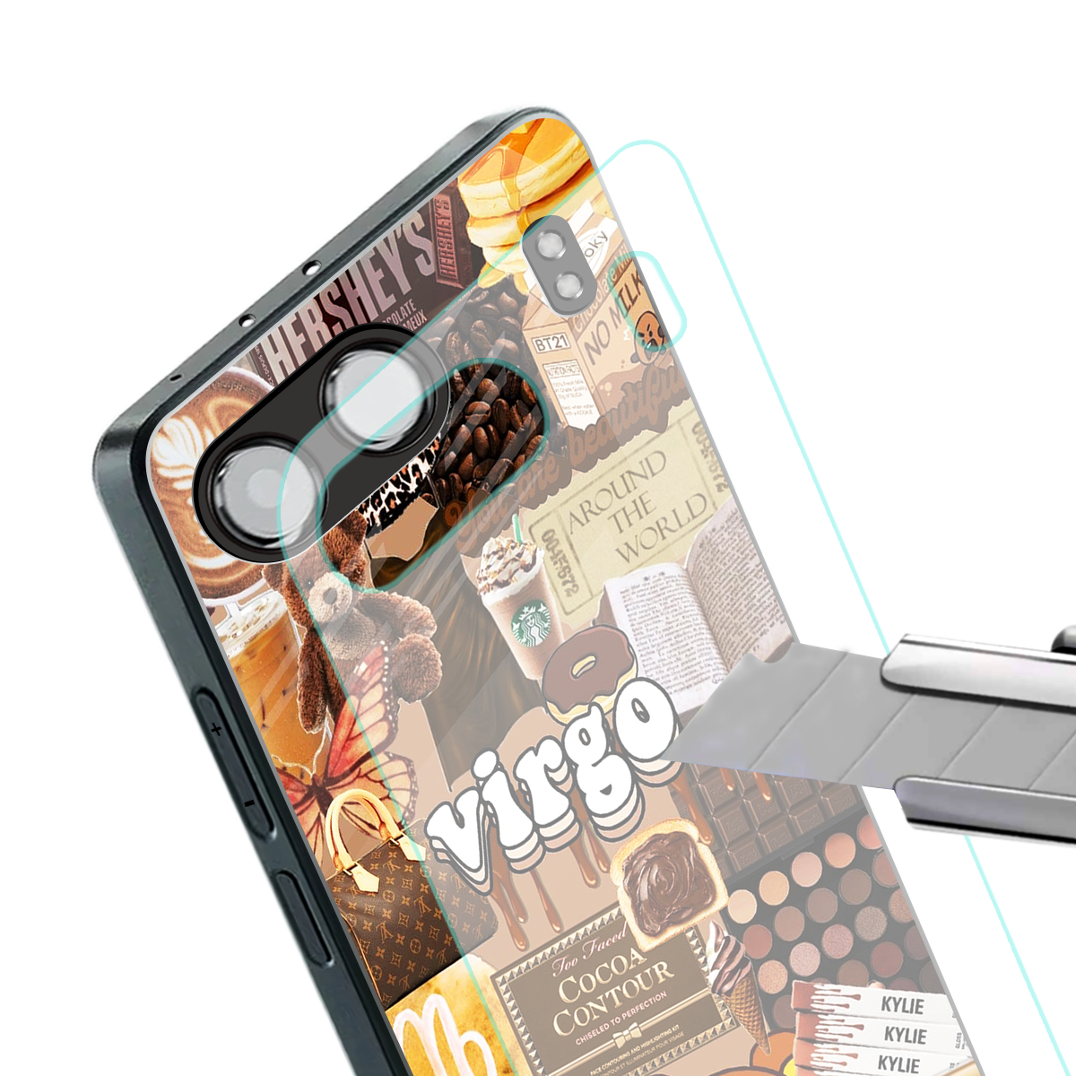 virgo aesthetic collage back phone cover | glass case for oneplus nord 4
