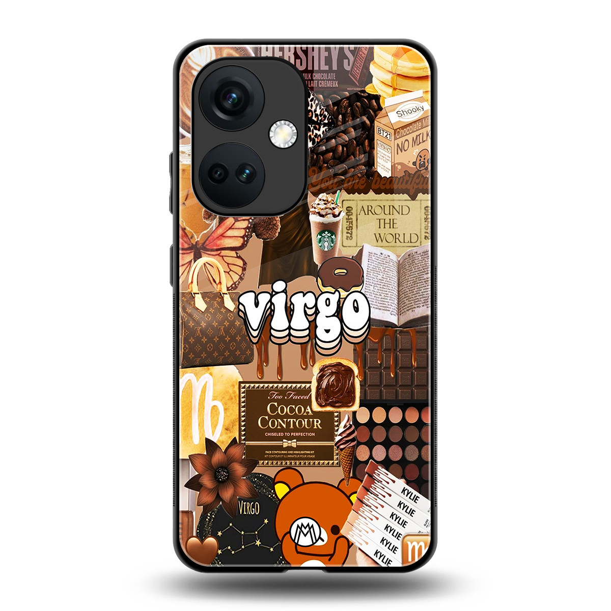 virgo aesthetic collage back phone cover | glass case for oneplus nord ce 3