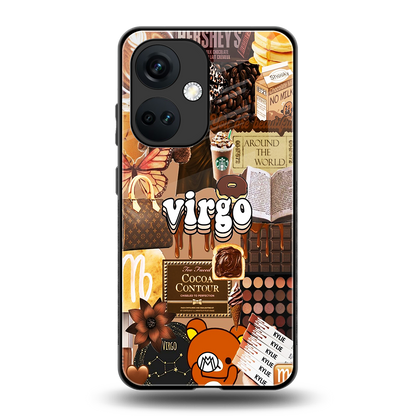 virgo aesthetic collage back phone cover | glass case for oneplus nord ce 3