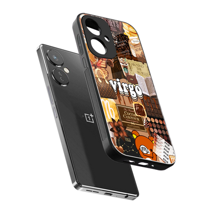 virgo aesthetic collage back phone cover | glass case for oneplus nord ce 3