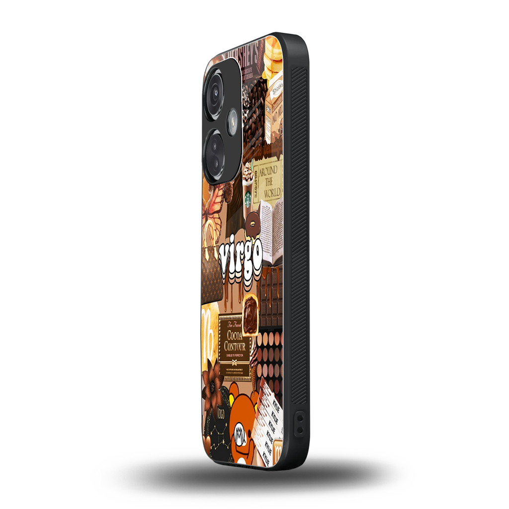 virgo aesthetic collage back phone cover | glass case for oneplus nord ce 3