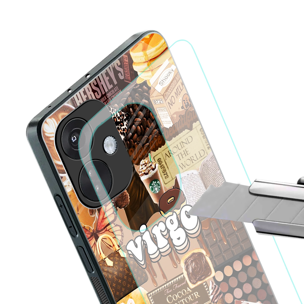 virgo aesthetic collage back phone cover | glass case for oneplus nord ce 3