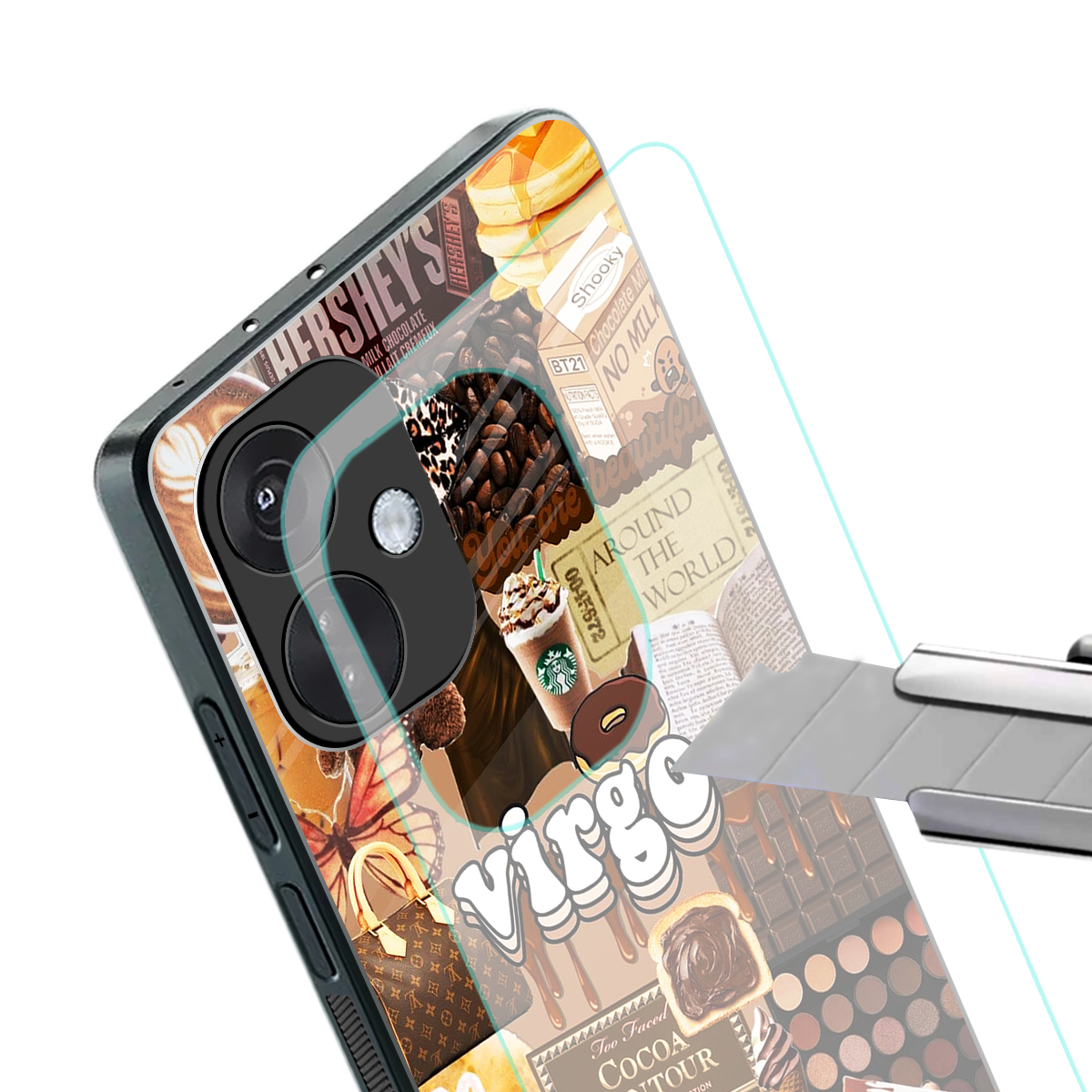 virgo aesthetic collage back phone cover | glass case for oneplus nord ce 3