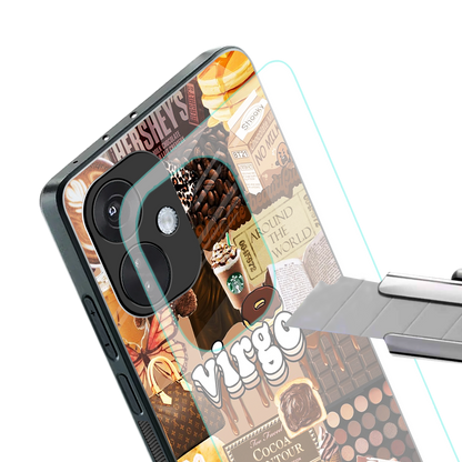 virgo aesthetic collage back phone cover | glass case for oneplus nord ce 3