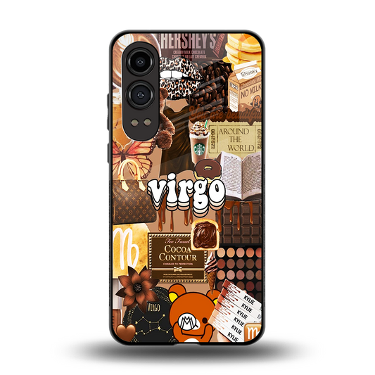 virgo aesthetic collage back phone cover | glass case for oneplus nord ce 4 lite