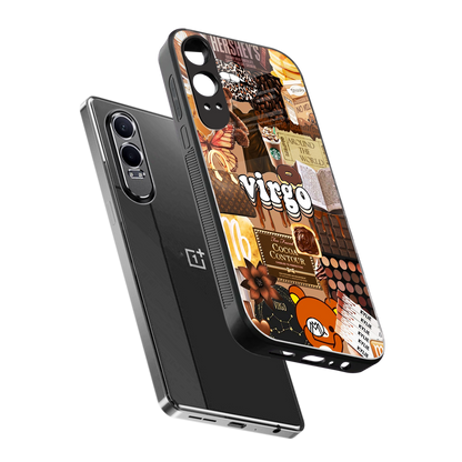 virgo aesthetic collage back phone cover | glass case for oneplus nord ce 4 lite