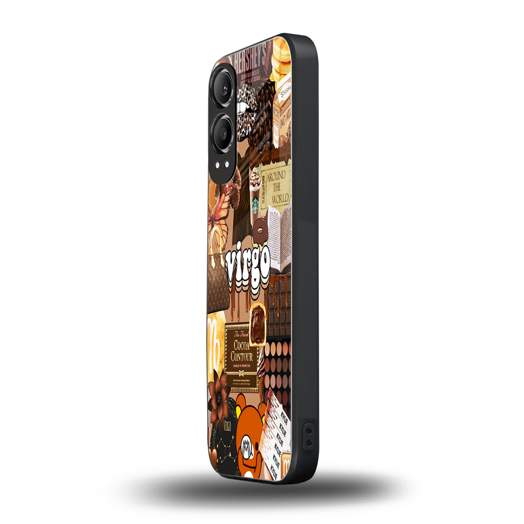 virgo aesthetic collage back phone cover | glass case for oneplus nord ce 4 lite