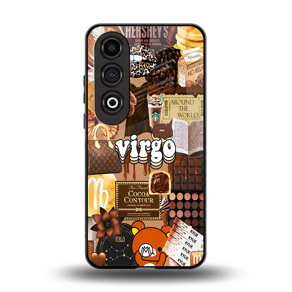 virgo aesthetic collage back phone cover | glass case for oneplus nord ce 4