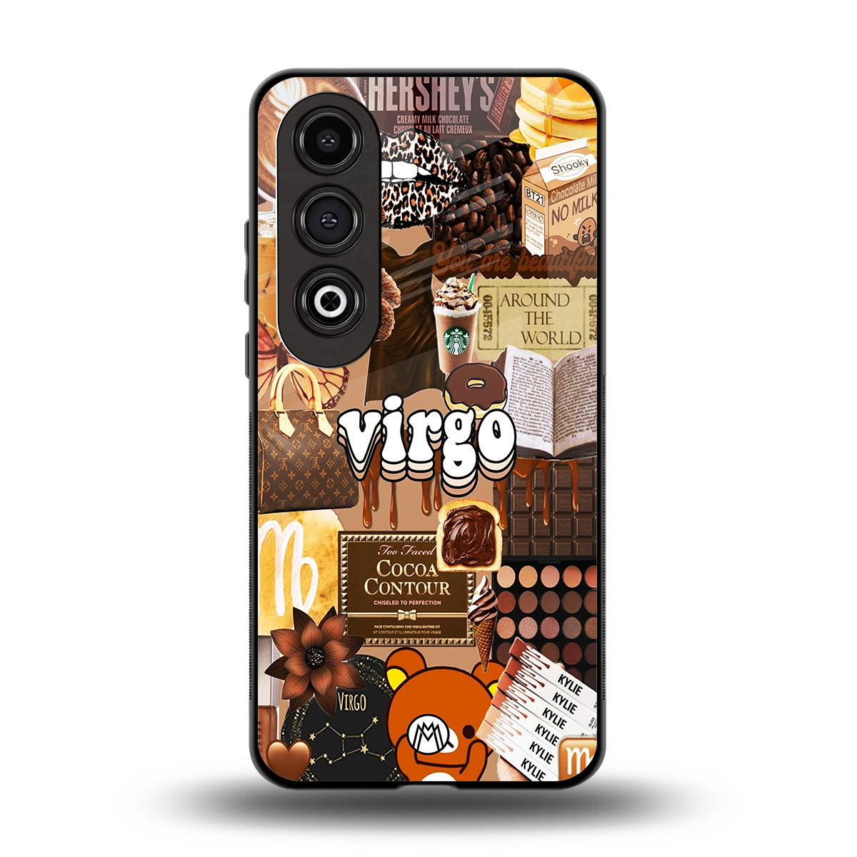 virgo aesthetic collage back phone cover | glass case for oneplus nord ce 4