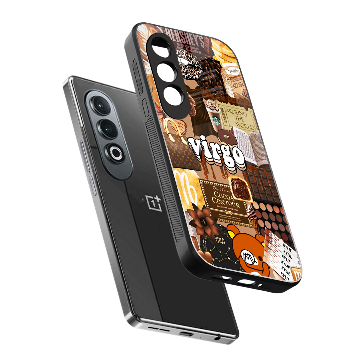 virgo aesthetic collage back phone cover | glass case for oneplus nord ce 4