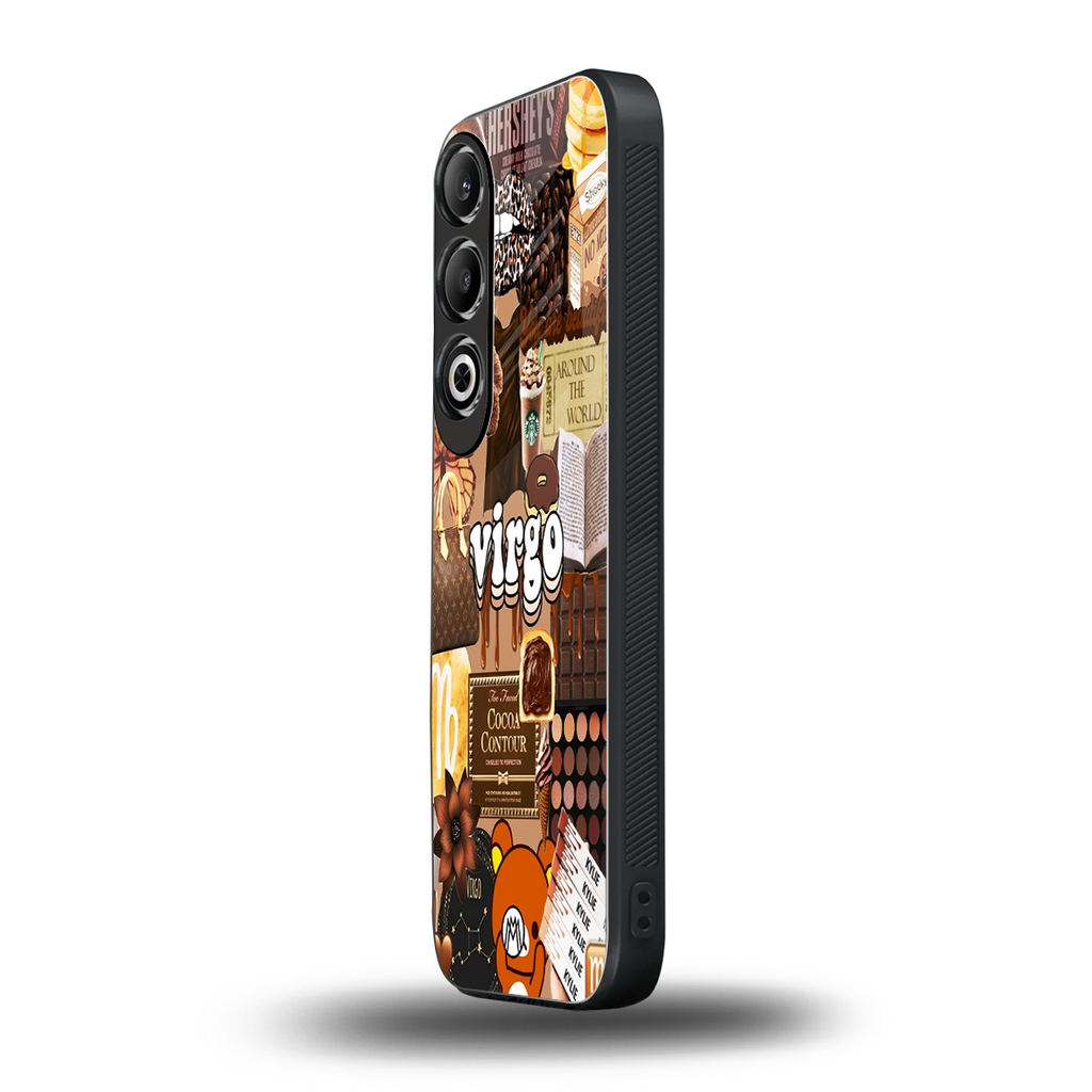 virgo aesthetic collage back phone cover | glass case for oneplus nord ce 4