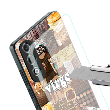 virgo aesthetic collage back phone cover | glass case for oneplus nord ce 4