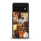 virgo aesthetic collage back phone cover | glass case for google pixel 6 pro