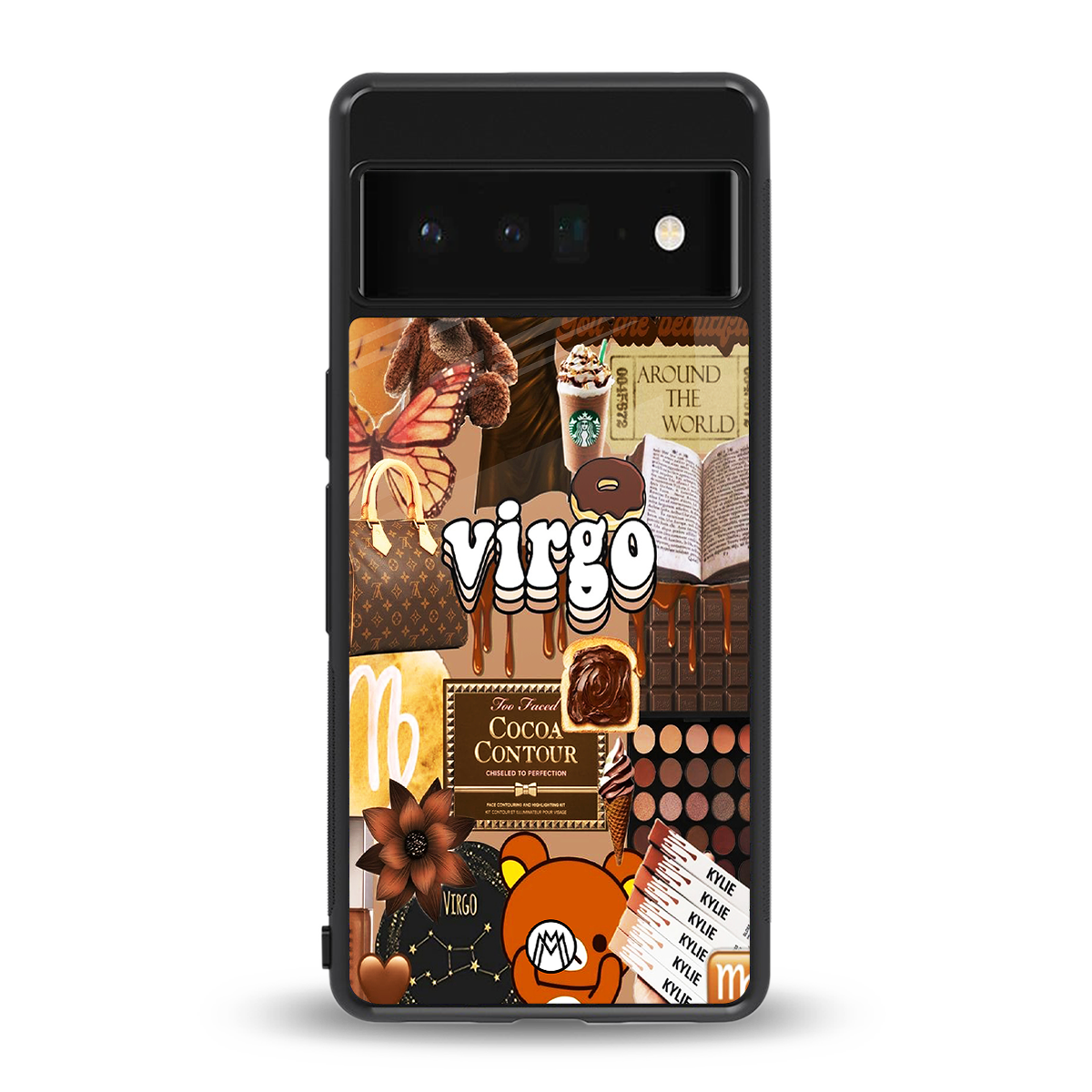 virgo aesthetic collage back phone cover | glass case for google pixel 6 pro